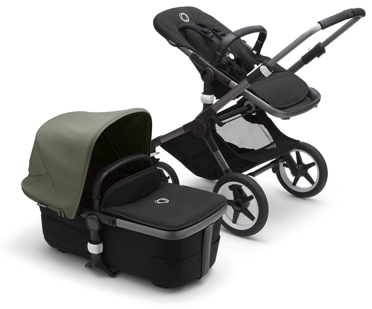 Bugaboo Fox3 Complete Stroller Bundle - Graphite / Midnight Black / Forest Green