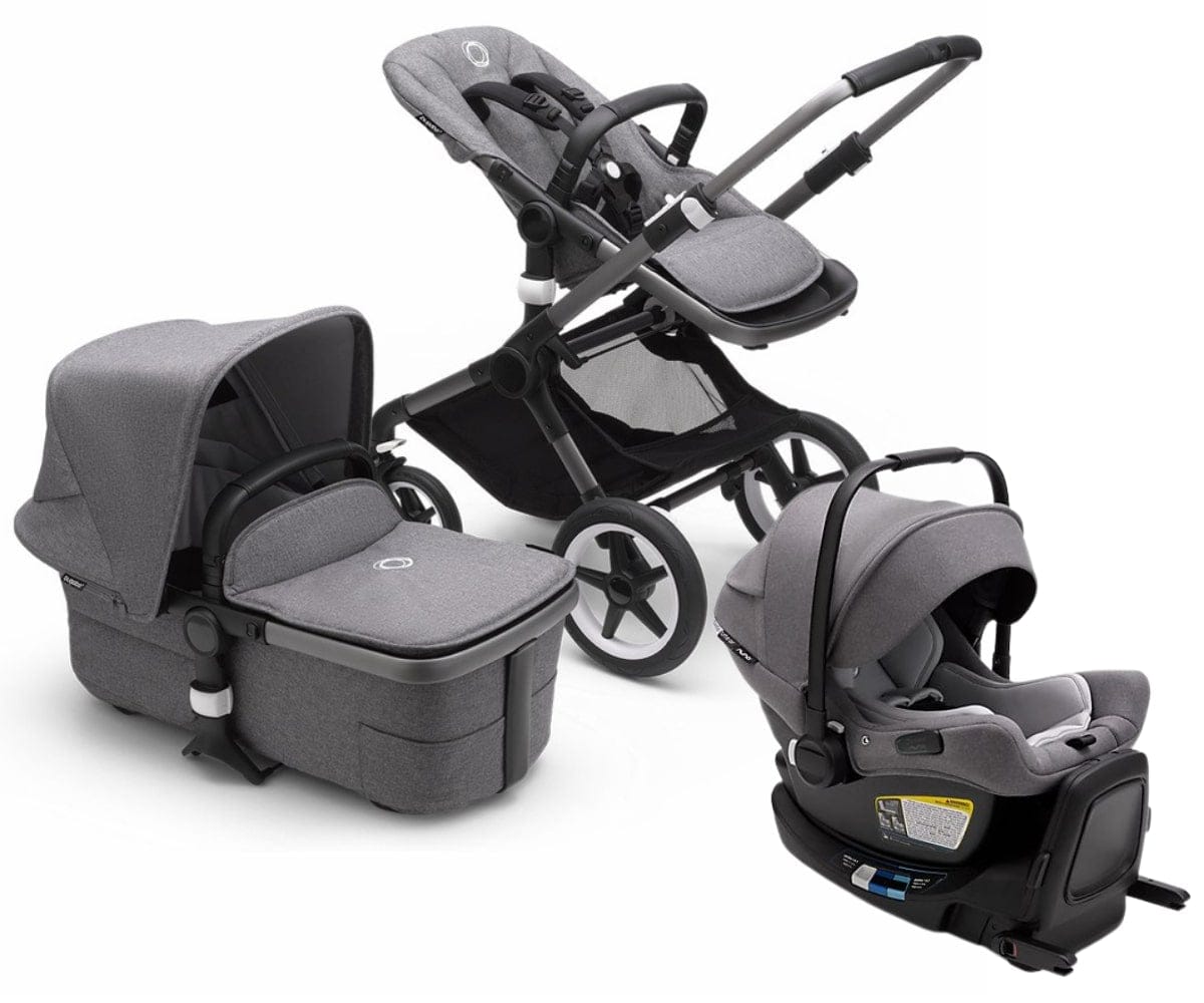 Bugaboo Fox3 + Turtle Air Travel System Bundle - Graphite / Grey Melange / Grey Melange / Grey Melange - 2306010010-80803GR03