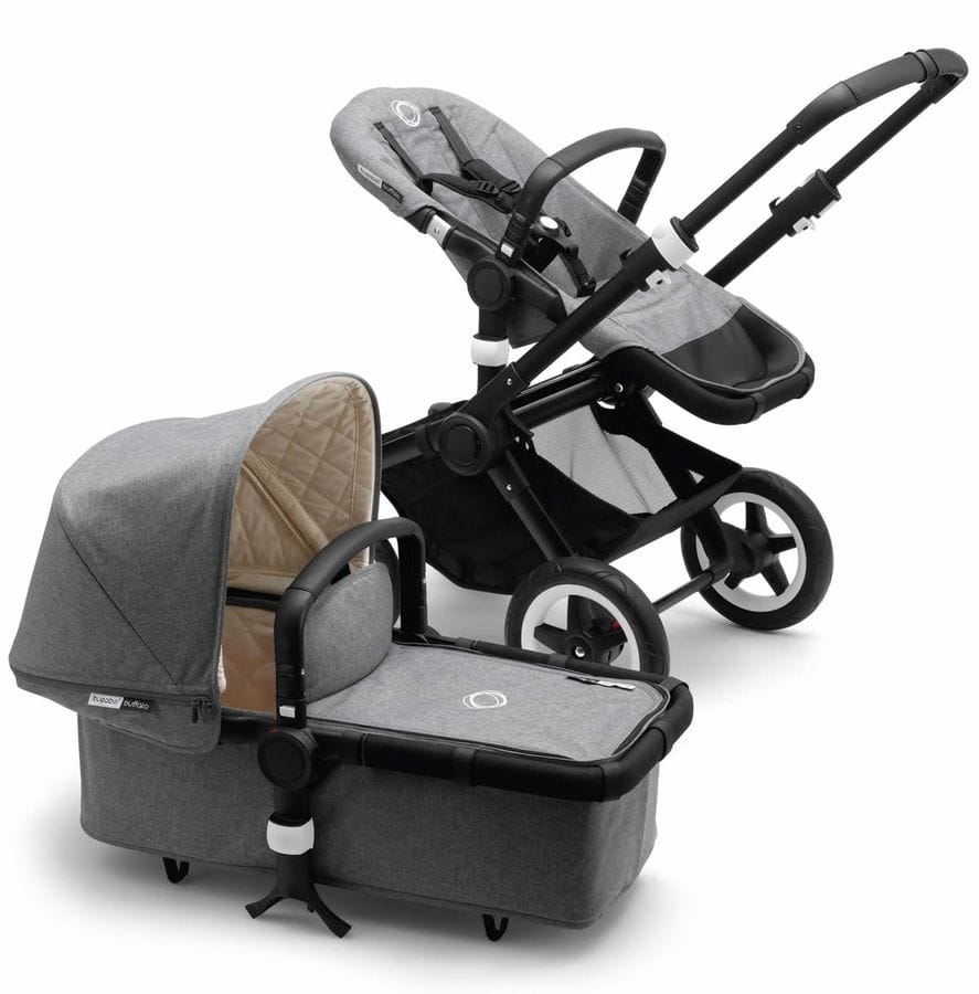 Bugaboo OPEN BOX Buffalo Classic Plus Stroller - Grey Melange - 441150GR01-OB