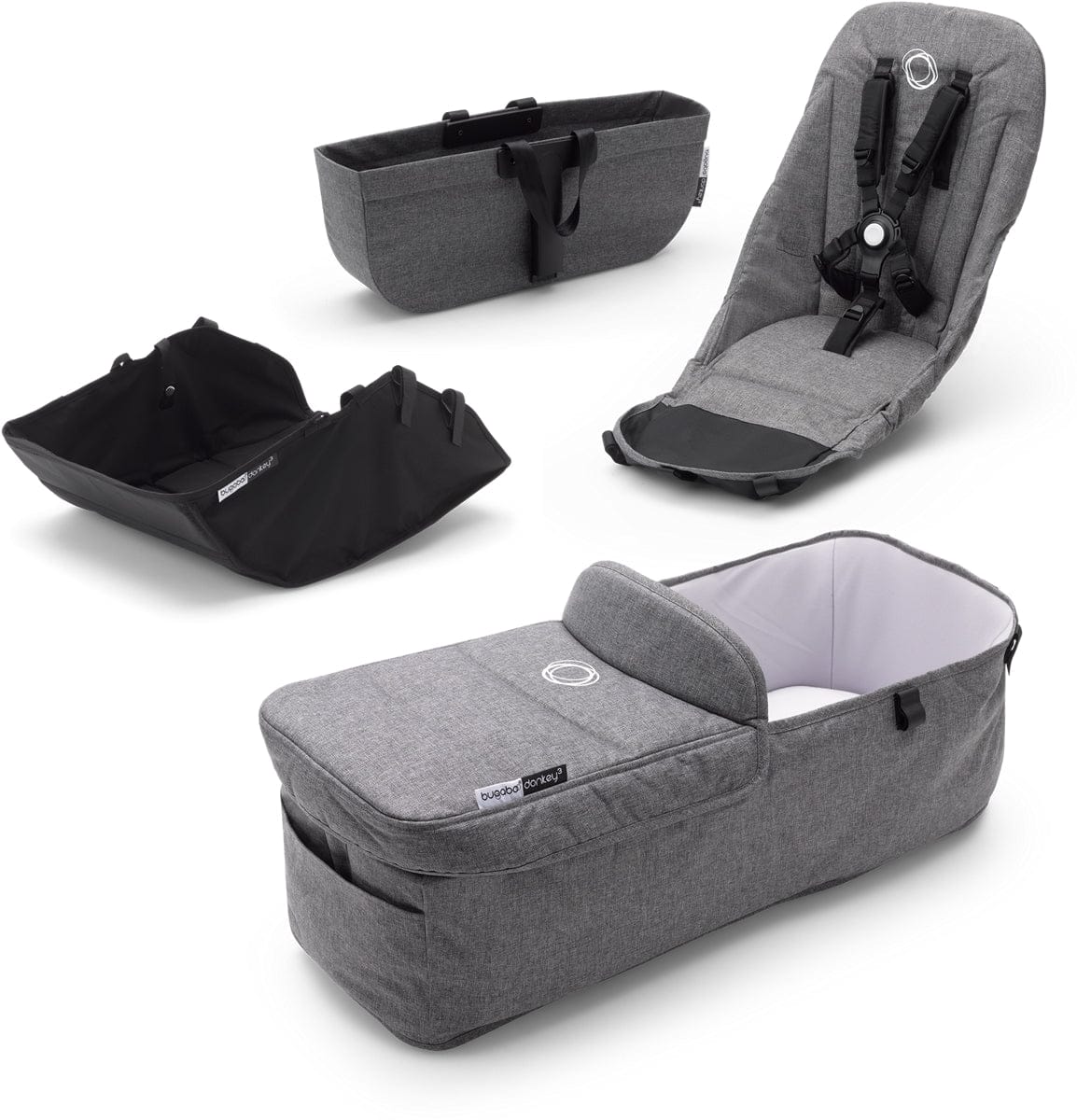 Bugaboo OPEN BOX Donkey3 Style Set - Grey Melange