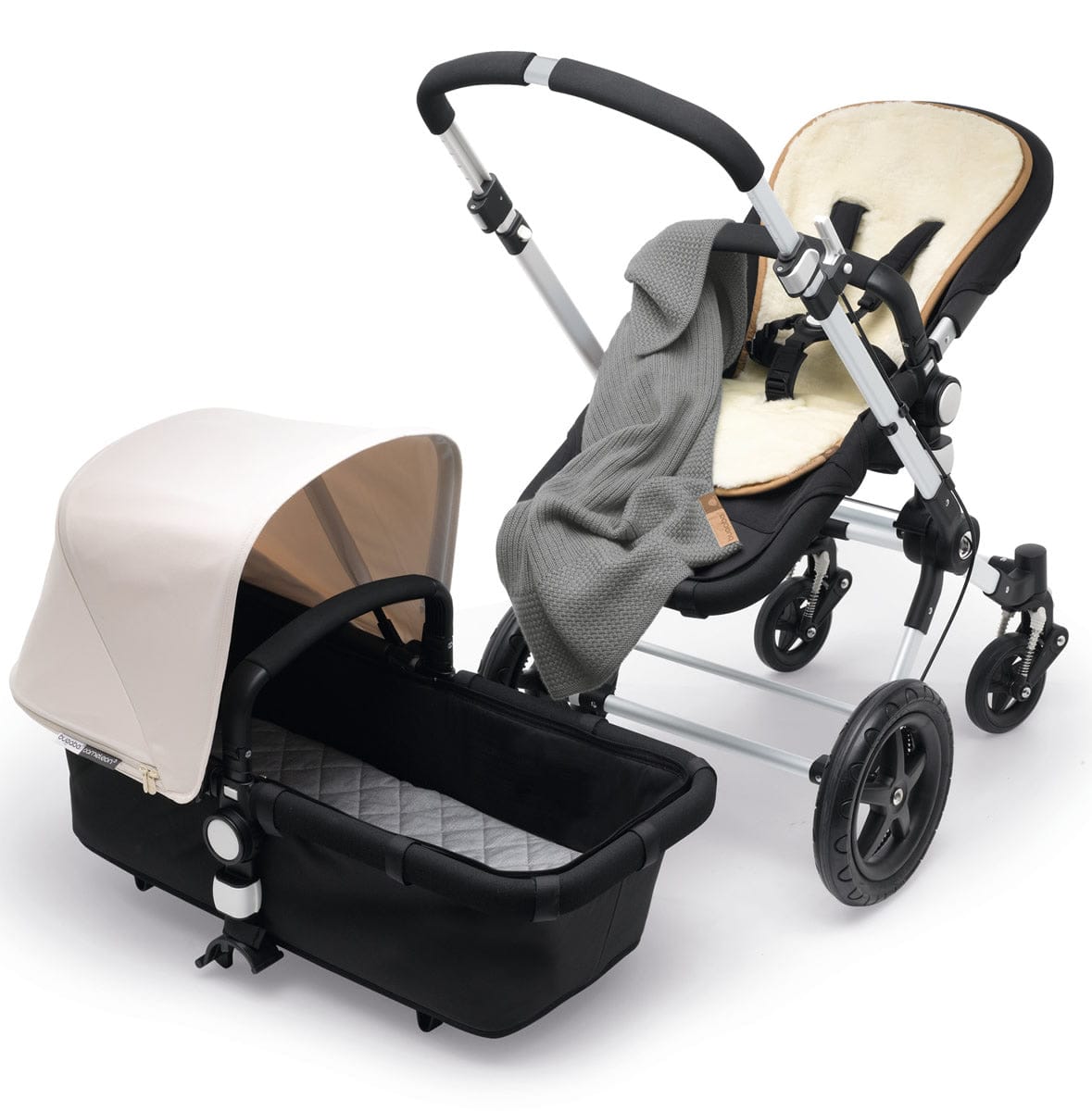 Bugaboo Soft Wool Blanket - Light Grey Melange