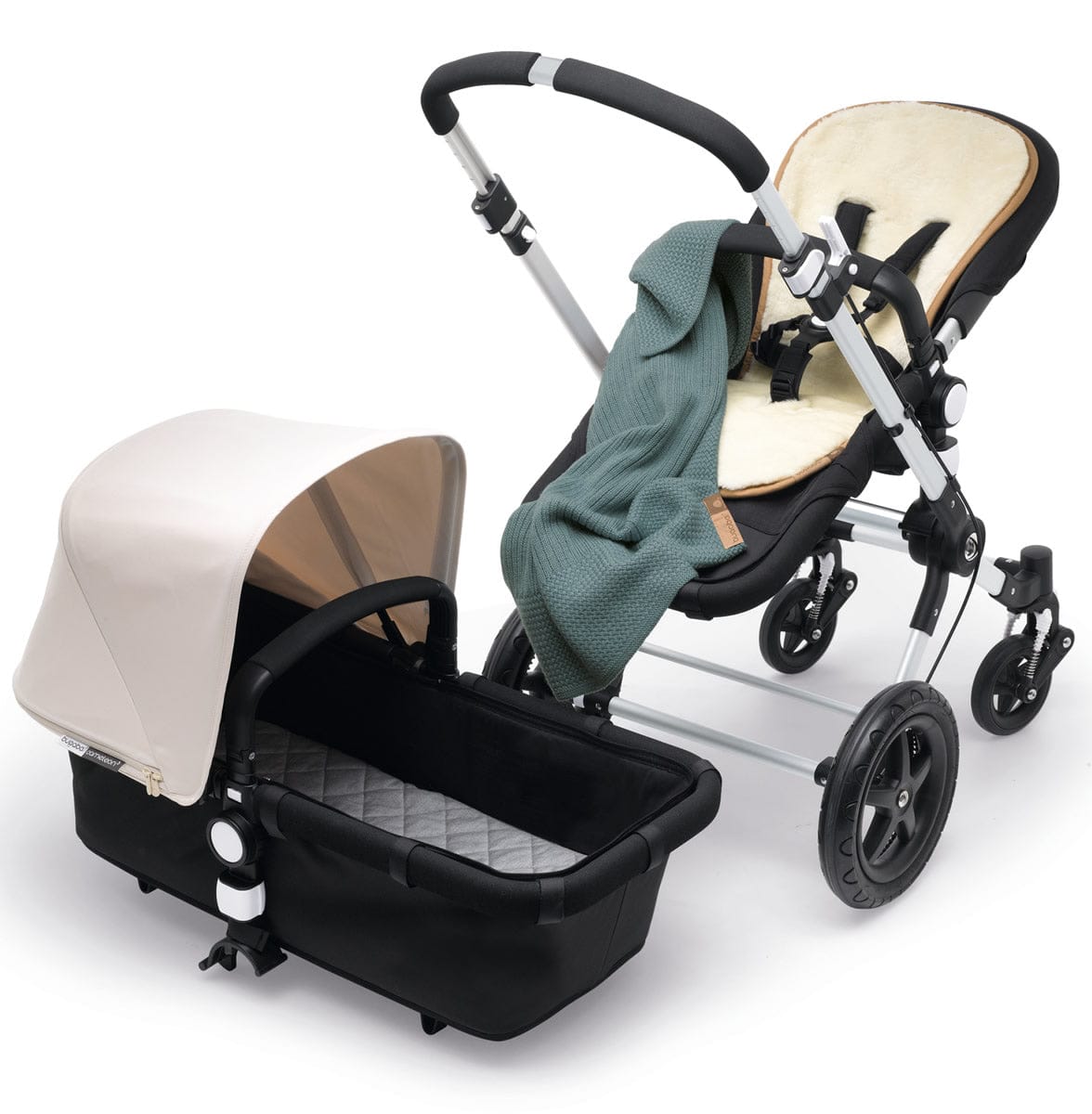 Bugaboo Soft Wool Blanket - Petrol Blue Melange