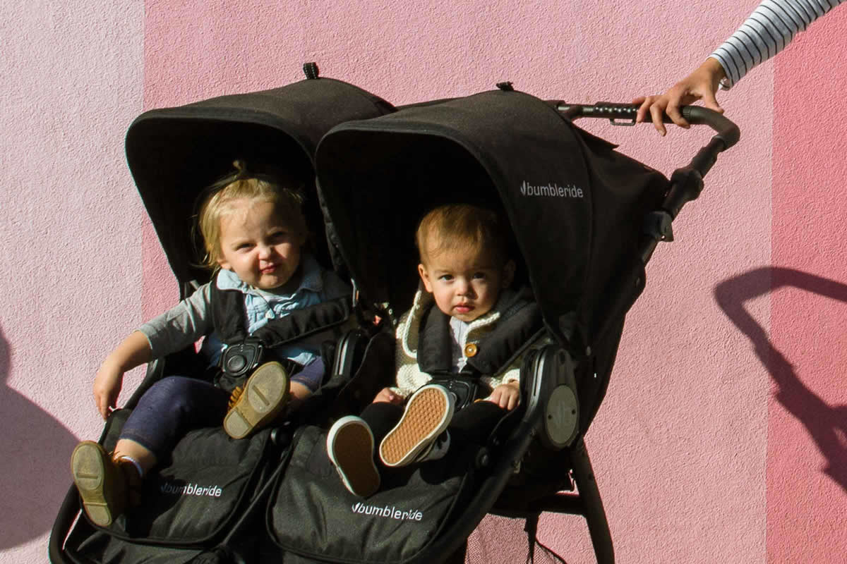 Bumbleride 2019 Indie Twin Side by Side Double Stroller - Matte Black - IT-975BK