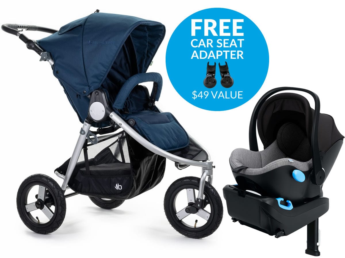Bumbleride Indie + Clek Liing Travel System - Maritime Blue/Thunder - I-850MB-LG19U1-GYB2