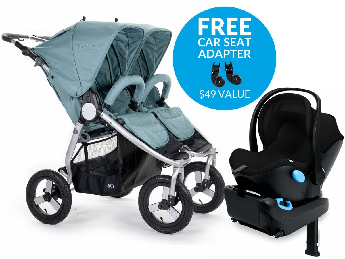 Bumbleride Indie Twin + Clek Liing Travel System - Sea Glass - IT-980SG-LG19U1-PBKB3