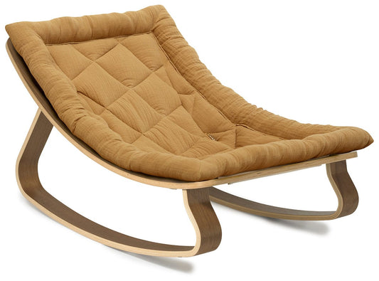 Charlie Crane LEVO Baby Rocker - Walnut / Camel - LEVO-W-CAMEL