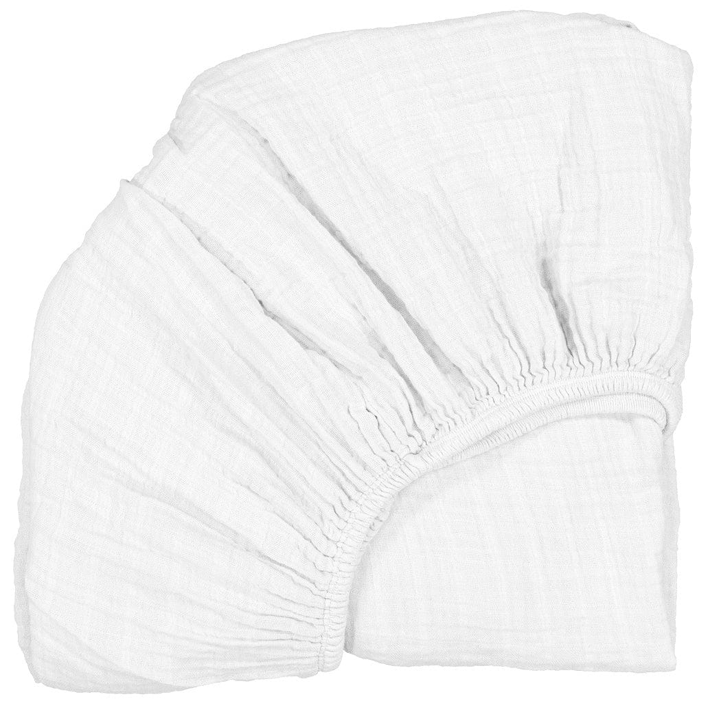Charlie Crane Organic Fitted Sheet for KIMI Baby Bed - White - KIMI-SHEET-ORG-WHITE