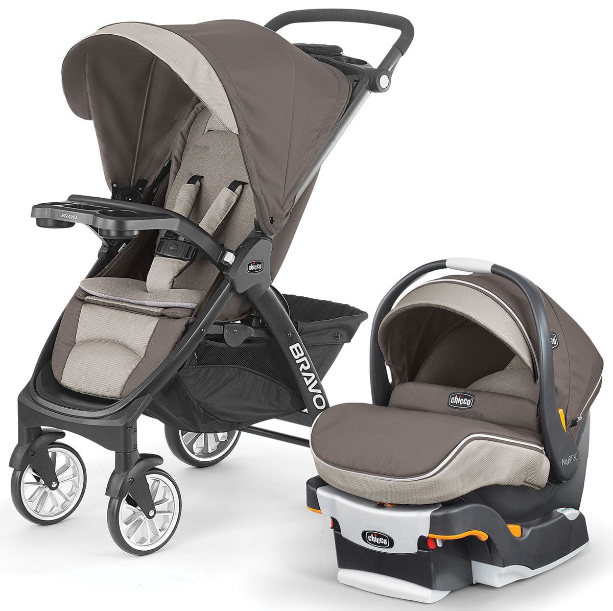 Chicco Bravo LE Trio Travel System - Latte - 05079224960070