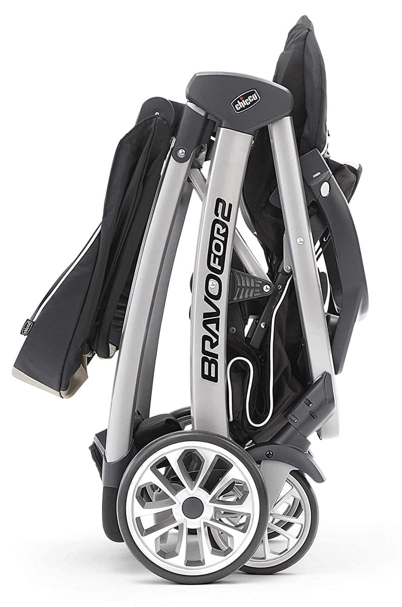 Chicco BravoFor2 Standing/Sitting Double Stroller + Keyfit 30 Travel System Bundle - Iron / Orion - 00079135720070-04061472510070