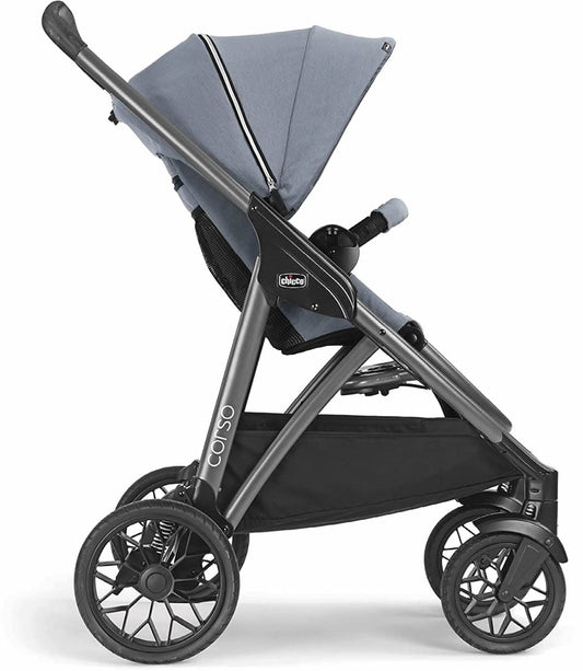 Chicco Corso Modular Travel System with KeyFit 30 Zip Infant Car Seat - Silverspring - 08079610160070