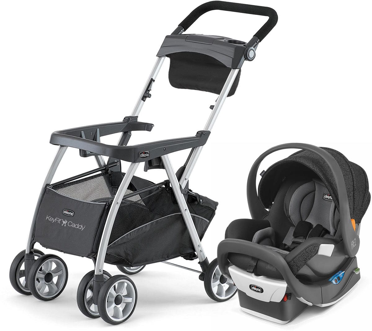 Chicco KeyFit Caddy + Fit2 Rear-Facing Infant & Toddler Car Seat - Fleur - 05079771410070-KEYFIT