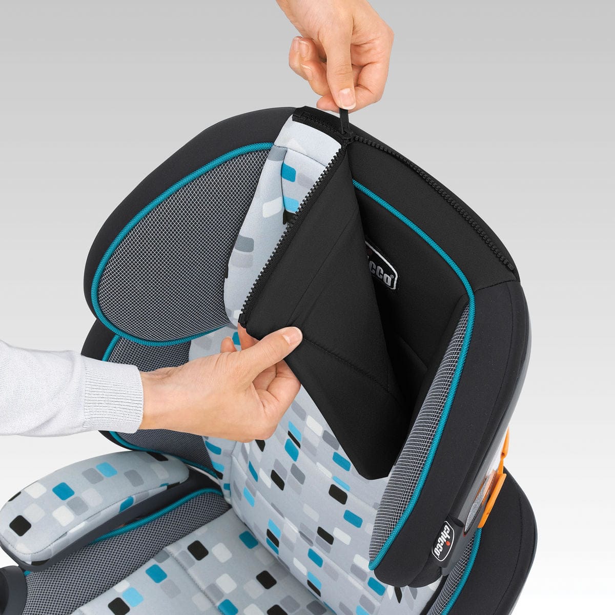 Chicco KidFit Zip 2-in-1 Belt Positioning Booster Car Seat - Genesis - 04079485930070