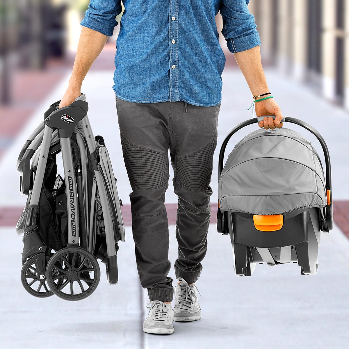 Chicco Mini Bravo Plus Travel System - Bombay - 00079660890070