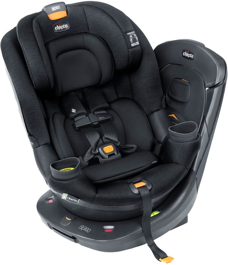 Chicco OPEN BOX Fit360 ClearTex Rotating Convertible Car Seat - Black - 06079690950070-OB