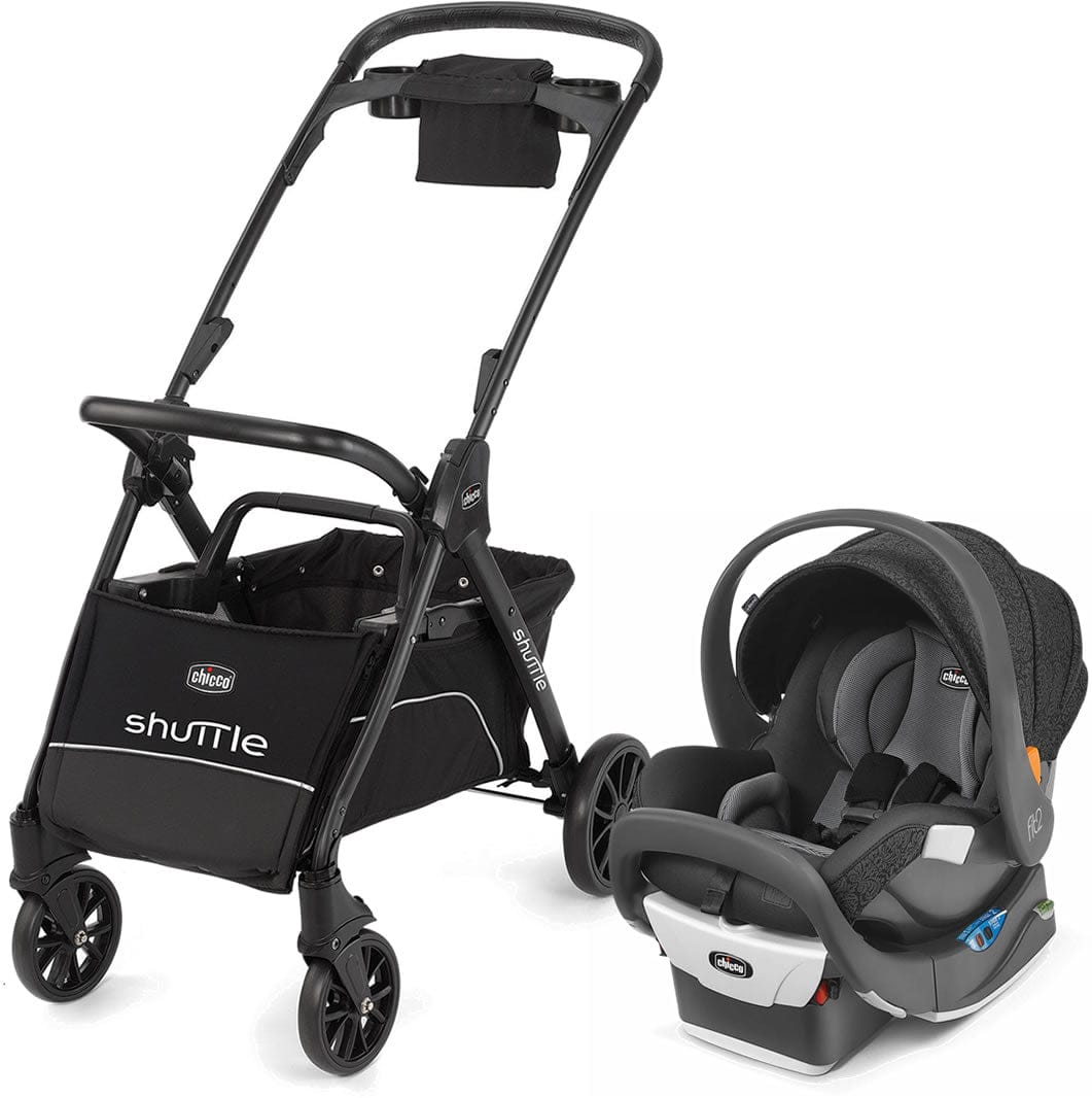 Chicco Shuttle Caddy + Fit2 Rear-Facing Infant & Toddler Car Seat - Fleur - 05079771410070-SHUTTLE