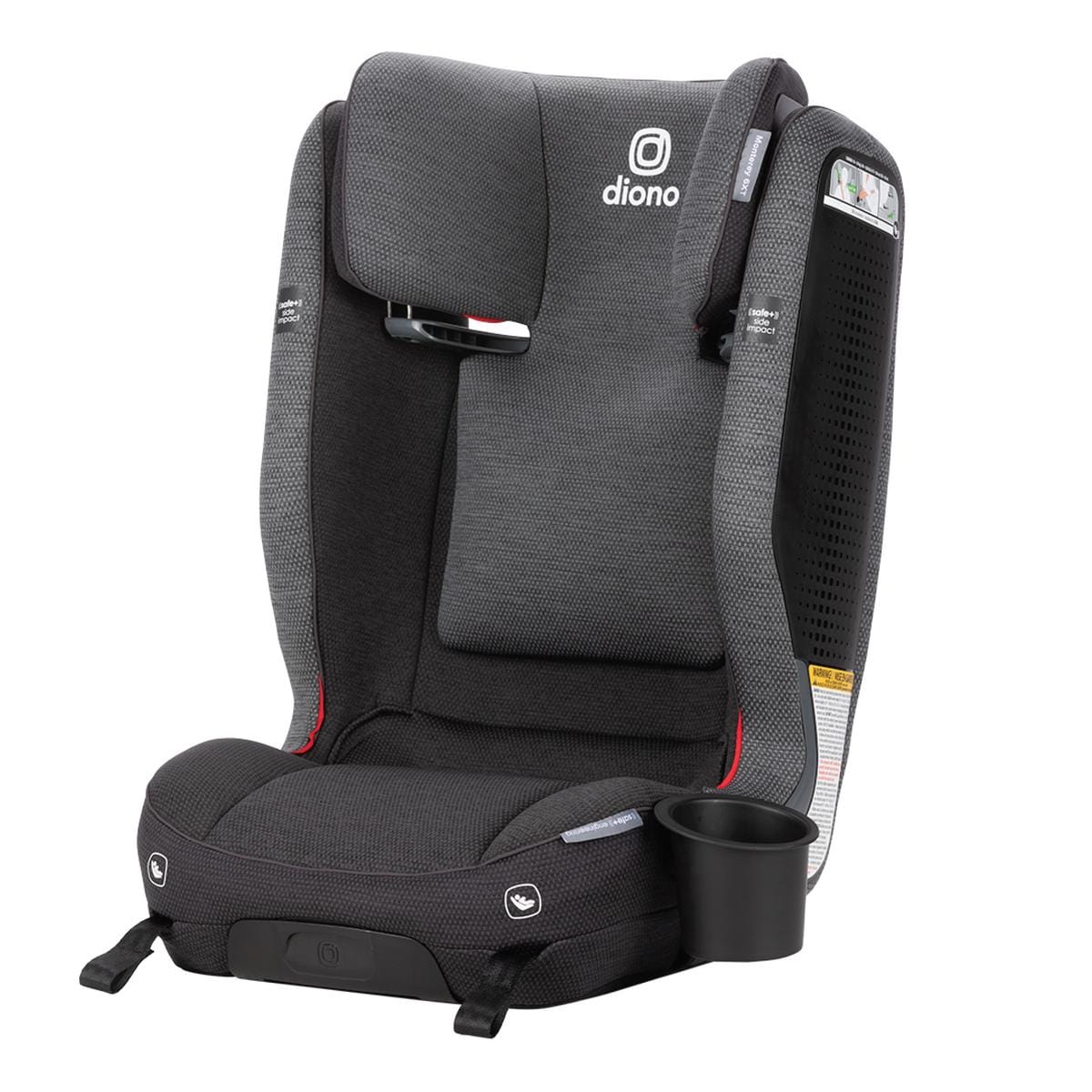 Diono Monterey 6XT SafePlus High Back Belt Positioning Booster Car Seat - Gray Slate - 15711-NA-01