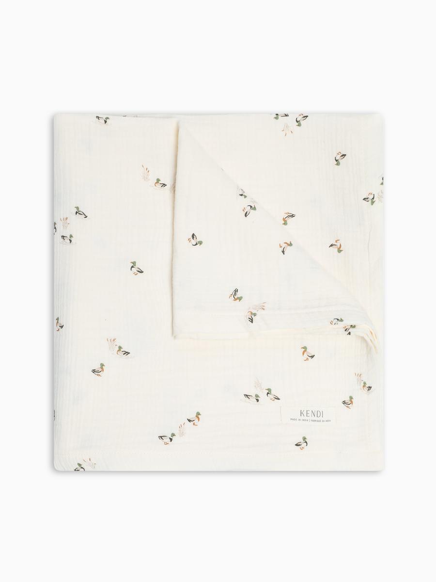 Colored Organics Muslin Swaddle Blanket - Mallard