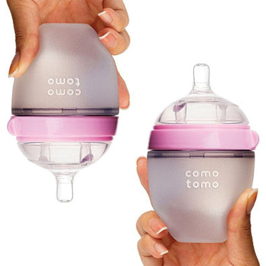 Comotomo Natural Feel Baby Bottle, 2pk - 5 oz - Pink - 00012-2PK