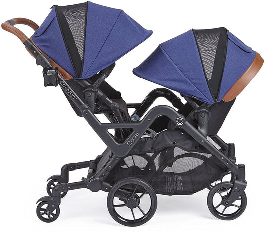 Contours Curve Double Stroller - Indigo Blue - ZT020-IND1