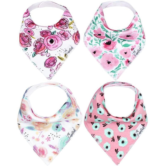 Copper Pearl Baby Bandana Bibs, 4 Pack - Bloom - X001BTSYUX