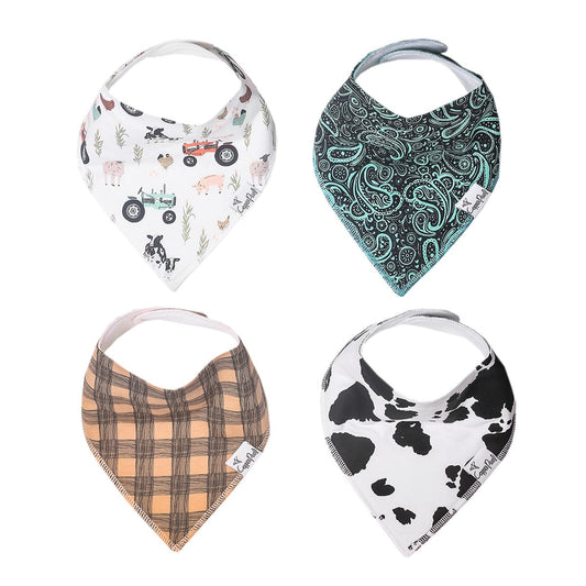 Copper Pearl Baby Bandana Bibs, 4 Pack - Jo - X002KTT4UR