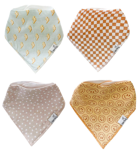 Copper Pearl Baby Bandana Bibs, 4 Pack - Vance - X0039090HN