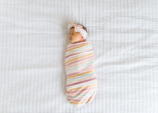 Copper Pearl Knit Headband Bow - Belle - X002EAO51F
