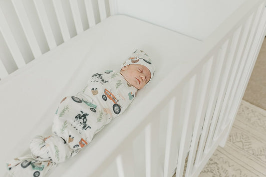 Copper Pearl Knit Swaddle Blanket - Jo - X002KUQIFZ
