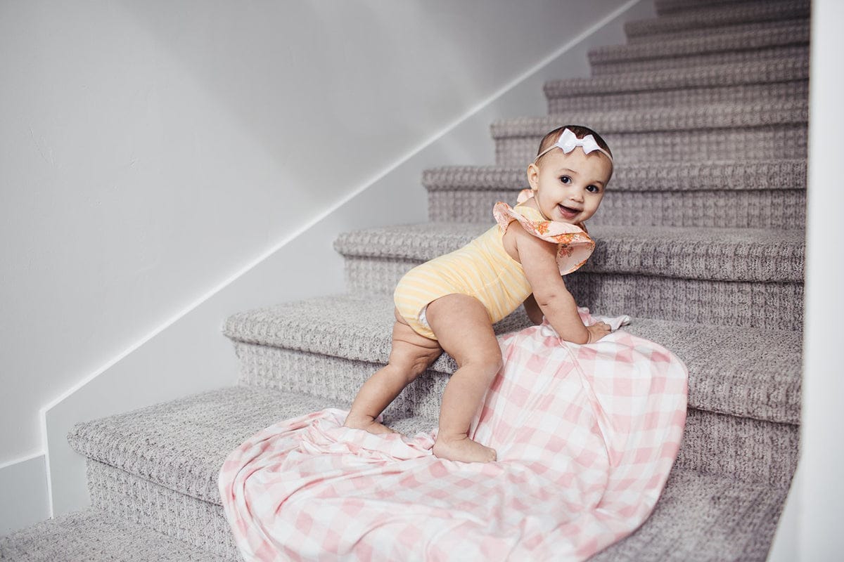 Copper Pearl Knit Swaddle Blanket - London Single