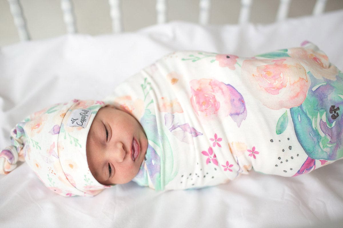Copper Pearl Newborn Top Knot Hat - Bloom - X001GXR4TL