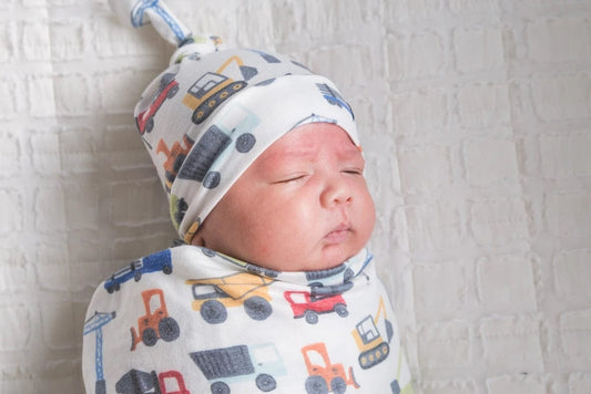 Copper Pearl Newborn Top Knot Hat - Diesel - X0022YB7ZP