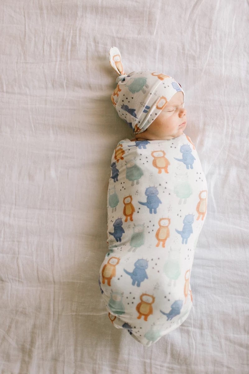Copper Pearl Newborn Top Knot Hat - Max - X00219Q2S3