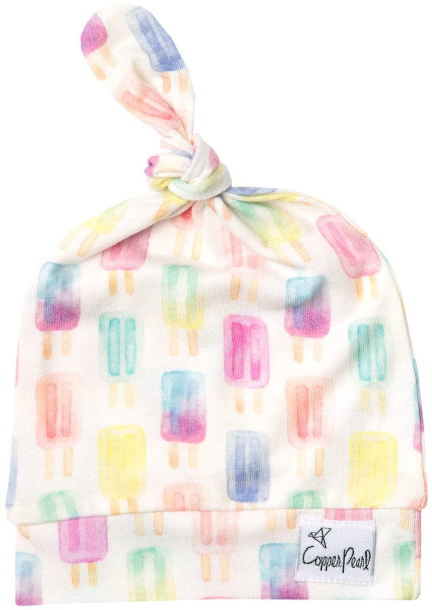 Copper Pearl Newborn Top Knot Hat - Summer - X001RIMQJX