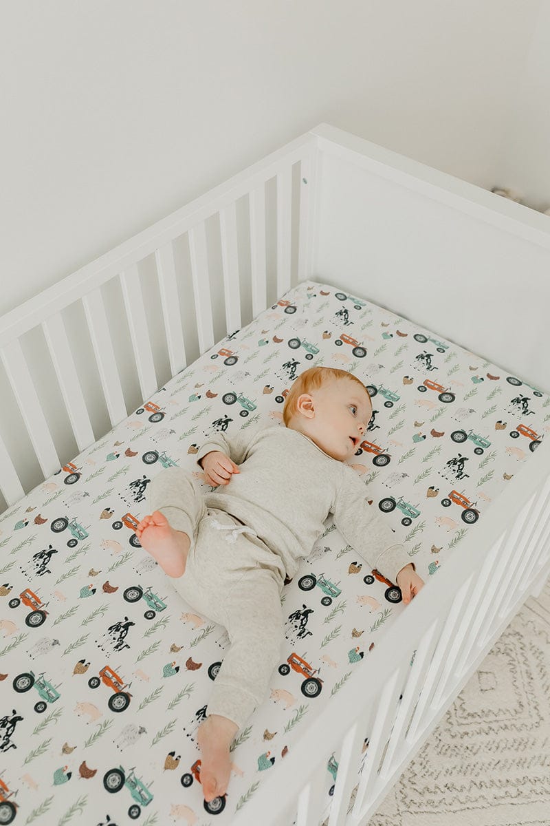 Copper Pearl Premium Fitted Crib Sheet - Jo - X002KWZ435