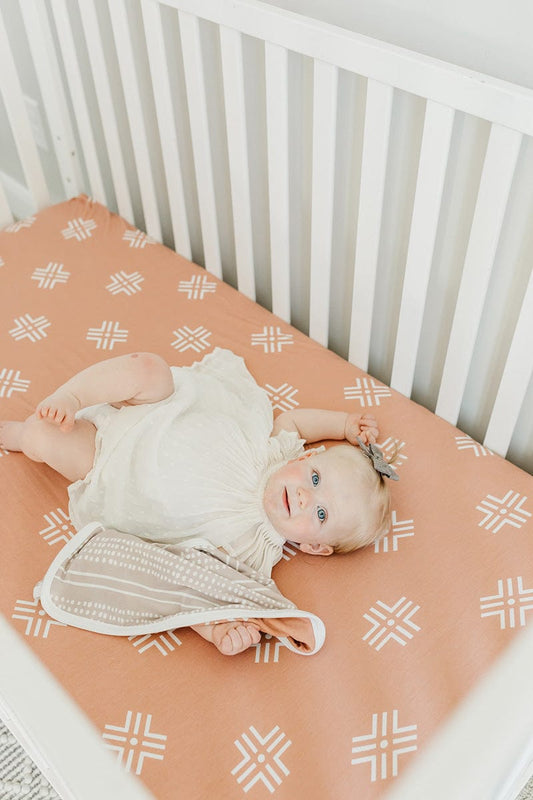 Copper Pearl Premium Fitted Crib Sheet - Mesa - X002QSLZTP
