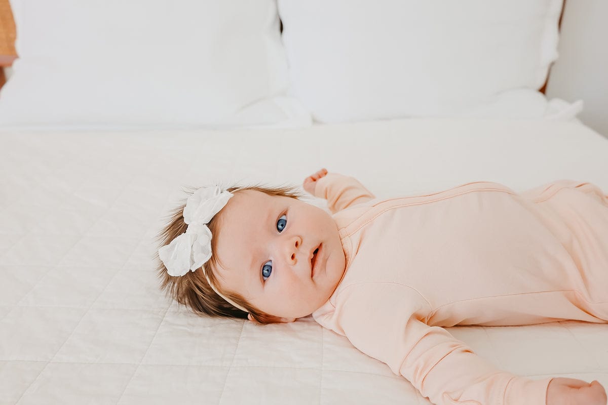 Copper Pearl Zip-up Footie - Blush (12-18M) - X003QELBKL