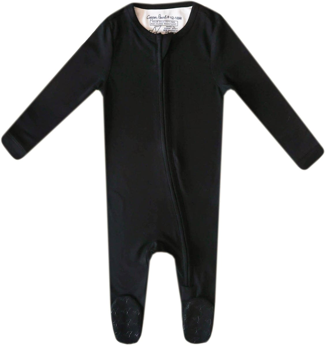 Copper Pearl Zip-up Footie - Midnight (12-18M) - X003QEOWGV