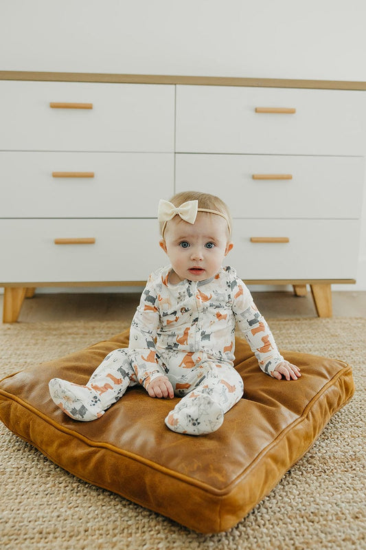 Copper Pearl Zip-up Footie - Rufus (3-6M) - X003V4NARD