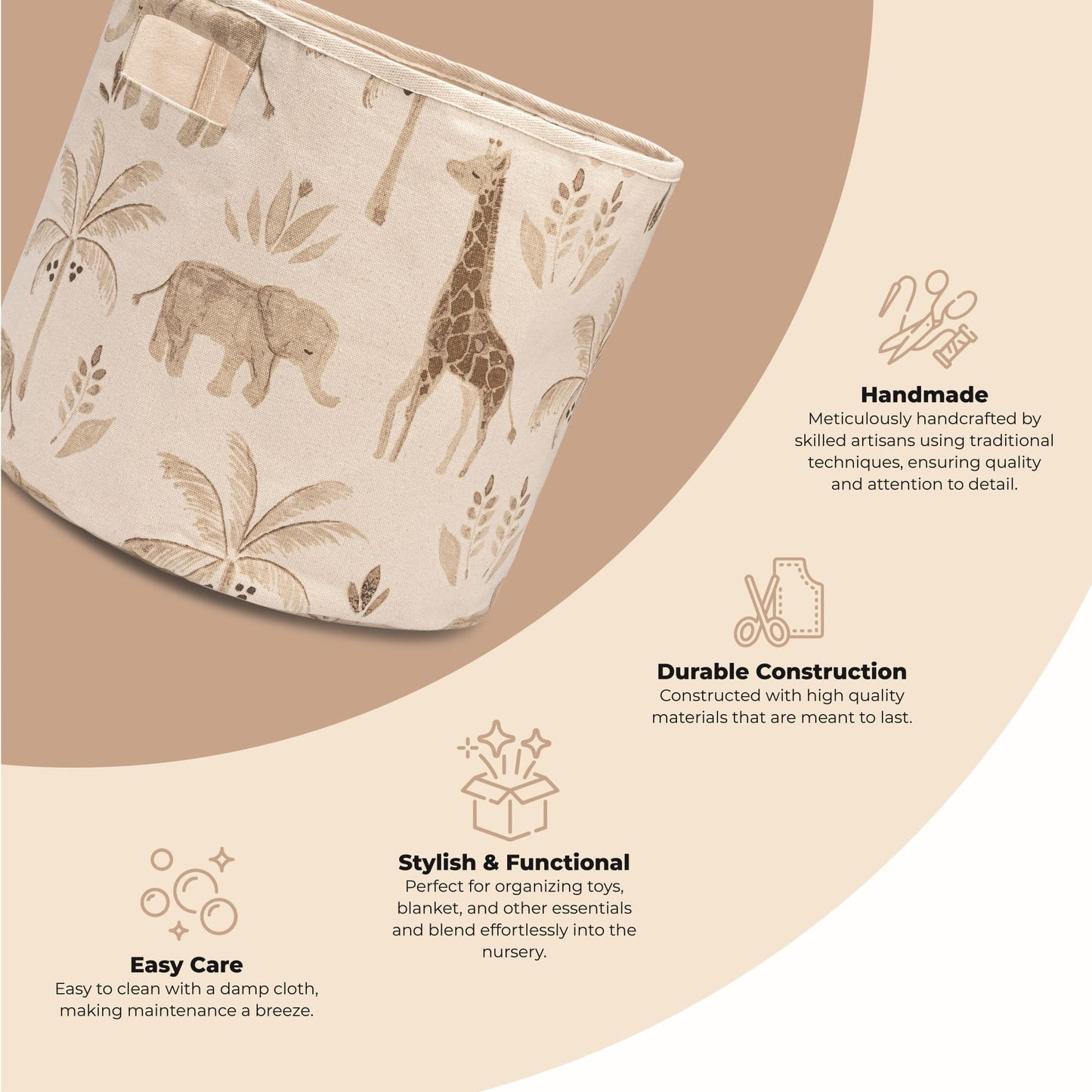 Crane Baby Kendi Safari Storage Bin - BC-120SB-2