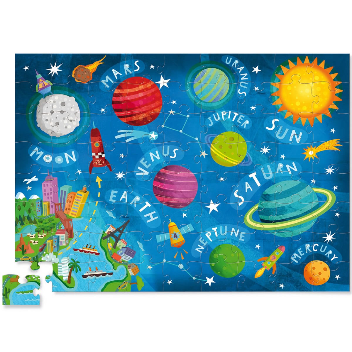 Crocodile Creek Floor Puzzle, 72-Piece - Space - 4215-8