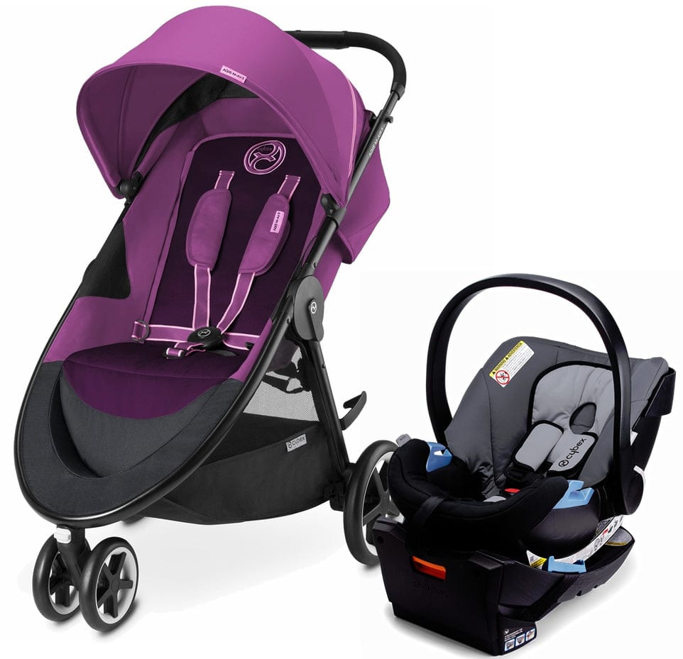 Cybex Agis M-Air3 & Aton Travel System - Grape Juice/Cobblestone