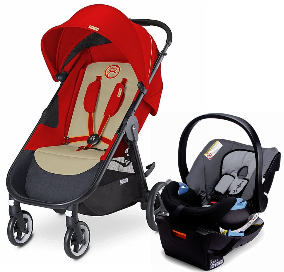 Cybex Agis M-Air4 & Aton Travel System - Autumn Gold/Cobblestone - 515211016-514104043