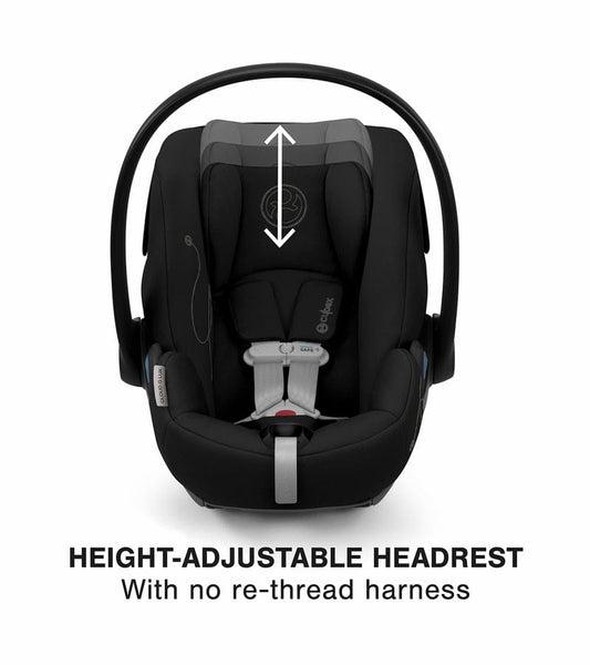 Cybex COYA Compact Stroller + Cloud G Lux SensorSafe Travel System Bundle - Chrome / Mirage Grey / Moon Black - 522004403-522001401