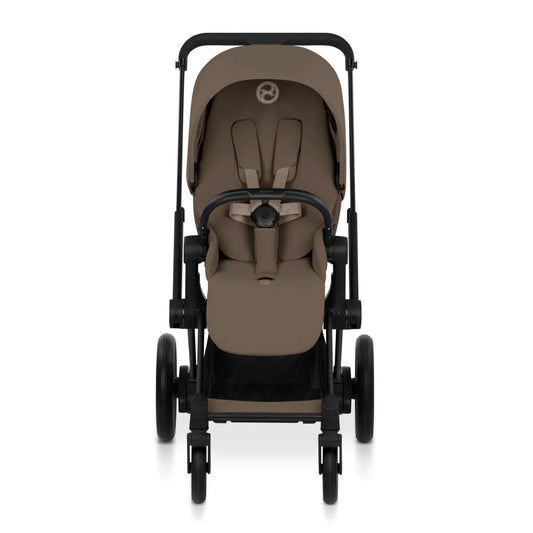 Cybex e-Priam Stroller (2026) - Matte Black Frame / Coconut Brown Lux Seat - 526001497