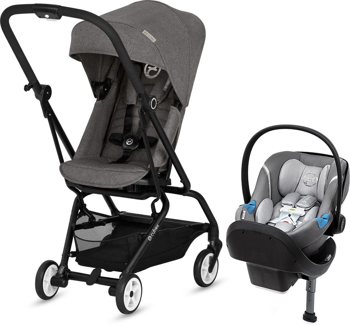 Cybex Eezy S Twist + Aton M SensorSafe Travel System - Manhattan Grey