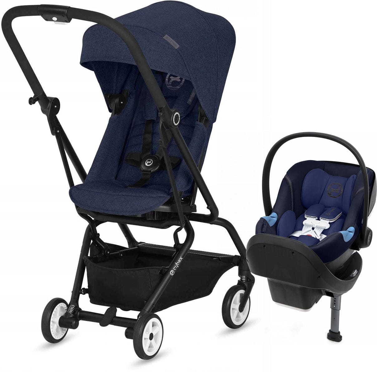Cybex Eezy S Twist + Aton M Travel System - Denim Blue - 518001263-518002093