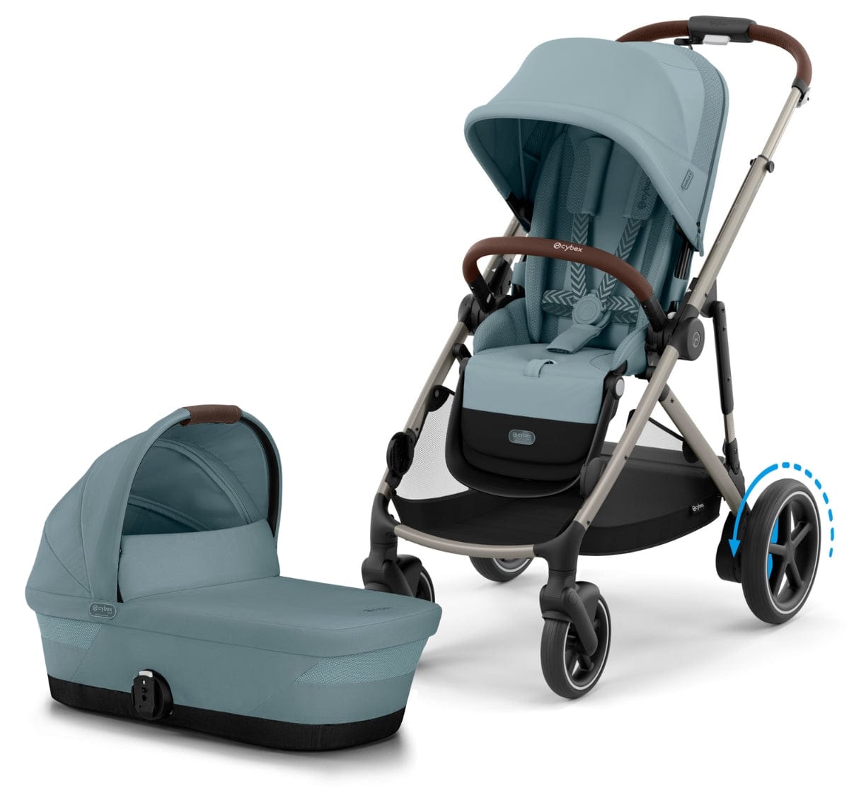 Cybex eGazelle S Electronic Assist Stroller + Gazelle S 2 Cot Bundle