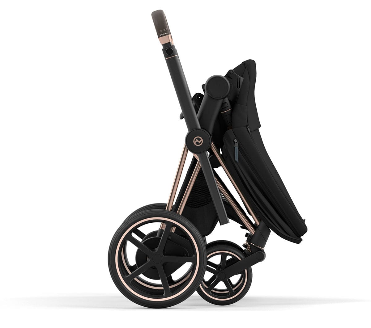 Cybex ePriam 2 Electronic Assist Stroller (One Box) - Rose Gold / Brown / Deep Black - 521004189