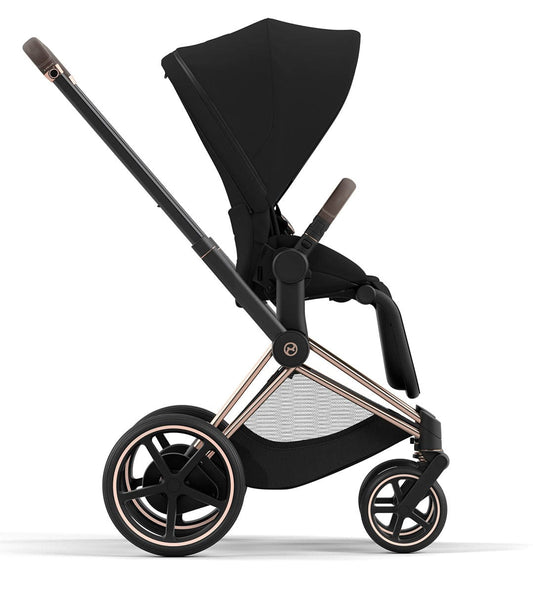 Cybex ePriam 2 Electronic Assist Stroller (One Box) - Rose Gold / Brown / Deep Black - 521004189