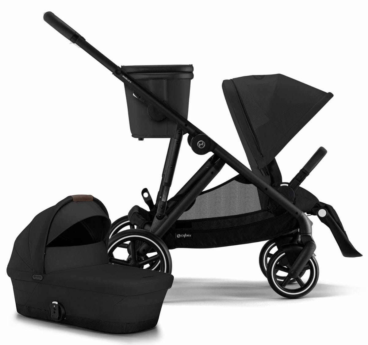 Cybex Gazelle S Single-to-Double Stroller + Cot Bundle